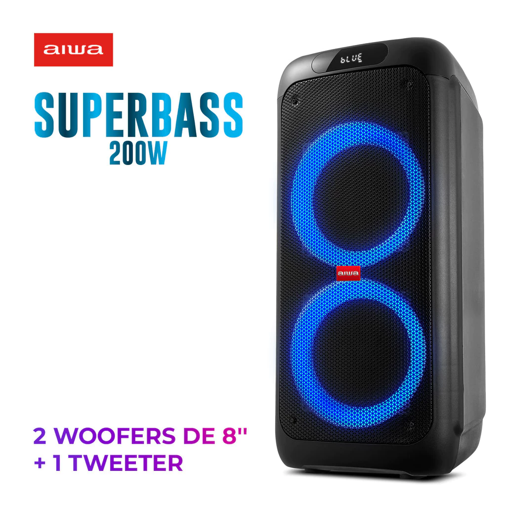 Caixa de Som PartyBox AIWA PB-01 Bluetooth RGB